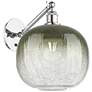 Ballston Brookhaven Sphere 12"H Chrome Swivel Sconce w/ Slate Shade