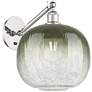 Ballston Brookhaven Sphere 12"H Polish Nickel Swivel Sconce w/ Slate Shade