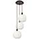 Ballston Brookhaven Sphere 17"W 3-Lt Oil Bronze Cord Pendant w/ Opal Shade