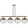 Ballston Brookhaven Sphere 49"W 4-Lt Copper Stem Island w/ Slate Shade