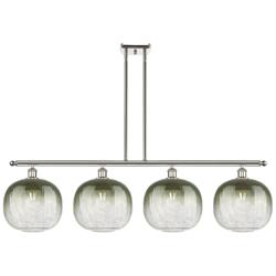 Ballston Brookhaven Sphere 49"W 4-Lt Polish Nickel Island w/ Slate Shade