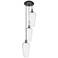 Ballston Chelsea 15"W 3 Light Black Brass Cord Pendant w/ Seedy Shade