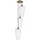 Ballston Chelsea 15"W 3 Light Copper Cord Multi Pendant w/ Seedy Shade