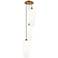 Ballston Chelsea 15"W 3-Lt Brushed Brass Cord Pendant w/ White Shade