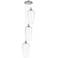 Ballston Chelsea 15"W 3-Lt Polished Nickel Cord Pendant w/ Clear Shade