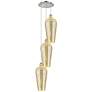 1_Ballston Chelsea 15"W 3-Lt Polished Nickel Cord Pendant w/ Mercury Shade