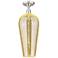 Ballston Chelsea 8"W Brushed Nickel Semi.Flush Mount w/ Mercury Shade