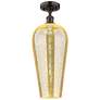 Ballston Chelsea 8"W Oiled Bronze Semi.Flush Mount w/ Mercury Shade