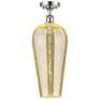 Ballston Chelsea 8"W Polished Nickel Semi.Flush Mount w/ Mercury Shade