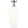 Ballston Chelsea 8"W Polished Nickel Semi.Flush Mount With White Shade