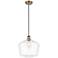 Ballston Cindyrella 12"W Brushed Brass Corded Mini Pendant w/ Clear Sh