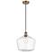 Ballston Cindyrella 12"W Brushed Brass Corded Mini Pendant w/ Seedy Sh