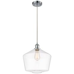 Ballston Cindyrella 12"W Polished Chrome Corded Mini Pendant w/ Clear