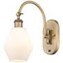 Ballston Cindyrella 14"H Brushed Brass Swivel Sconce w/ Cased White Shade