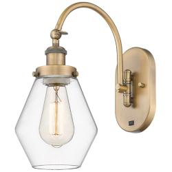 Ballston Cindyrella 14"H Brushed Brass Swiveling Sconce w/ Clear Shade