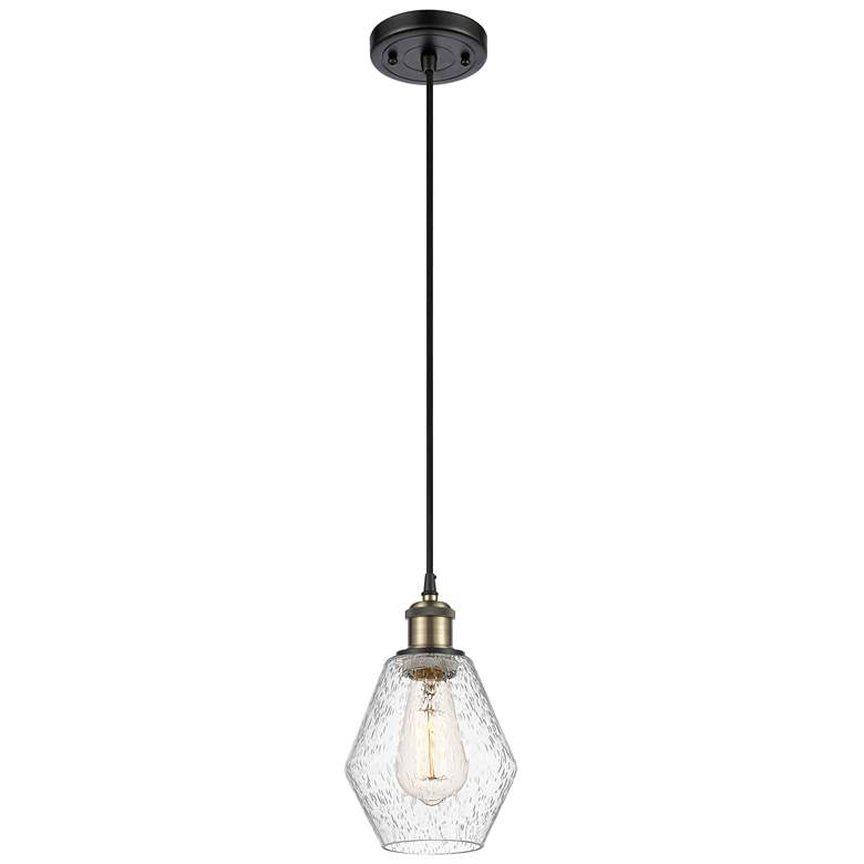Image 1 Ballston Cindyrella 6" Wide Black Brass Corded Mini Pendant w/ Seedy S