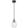 Ballston Cindyrella 6" Wide Black Brass Corded Mini Pendant w/ Seedy S