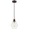 Ballston Cindyrella 6" Wide Bronze Corded Mini Pendant w/ Clear Shade