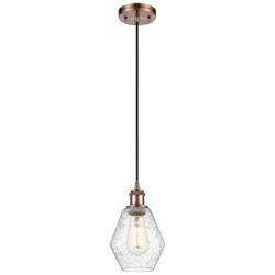 Ballston Cindyrella 6" Wide Copper Corded Mini Pendant w/ Seedy Shade