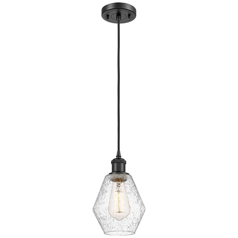 Image 1 Ballston Cindyrella 6" Wide Matte Black Corded Mini Pendant w/ Seedy S