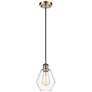 Ballston Cindyrella 6"W Antique Brass Corded Mini Pendant w/ Clear Sha