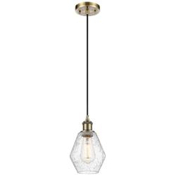 Ballston Cindyrella 6"W Antique Brass Corded Mini Pendant w/ Seedy Sha