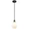 Ballston Cindyrella 6"W Black Brass Corded Mini Pendant Cased White Sh
