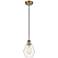 Ballston Cindyrella 6"W Brushed Brass Corded Mini Pendant w/ Clear Sha