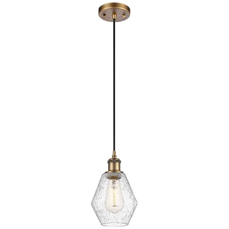 Image 1 Ballston Cindyrella 6"W Brushed Brass Corded Mini Pendant w/ Seedy Sha