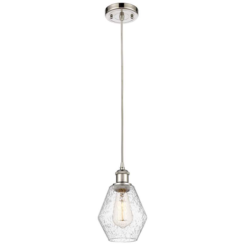 Image 1 Ballston Cindyrella 6"W Polished Nickel Corded Mini Pendant w/ Seedy S
