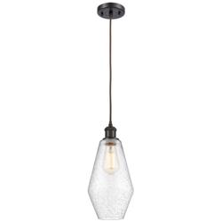 Ballston Cindyrella 7" Wide Bronze Corded Mini Pendant w/ Seedy Shade