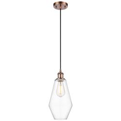 Ballston Cindyrella 7" Wide Copper Corded Mini Pendant w/ Clear Shade