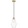 Ballston Cindyrella 7" Wide Satin Gold Corded Mini Pendant w/ Clear Sh