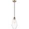 Ballston Cindyrella 7"W Antique Brass Corded Mini Pendant w/ Clear Sha