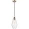Ballston Cindyrella 7"W Antique Brass Corded Mini Pendant w/ Seedy Sha