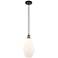 Ballston Cindyrella 7"W Black Brass Corded Mini Pendant Cased White Sh