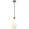 Ballston Cindyrella 7"W Brushed Brass Corded Mini Pendant Cased White