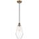 Ballston Cindyrella 7"W Brushed Brass Corded Mini Pendant w/ Clear Sha