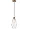 Ballston Cindyrella 7"W Brushed Brass Corded Mini Pendant w/ Seedy Sha