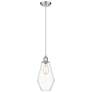 Ballston Cindyrella 7"W Brushed Nickel Corded Mini Pendant w/ Clear Sh
