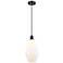 Ballston Cindyrella 7"W Matte Black Corded Mini Pendant Cased White Sh