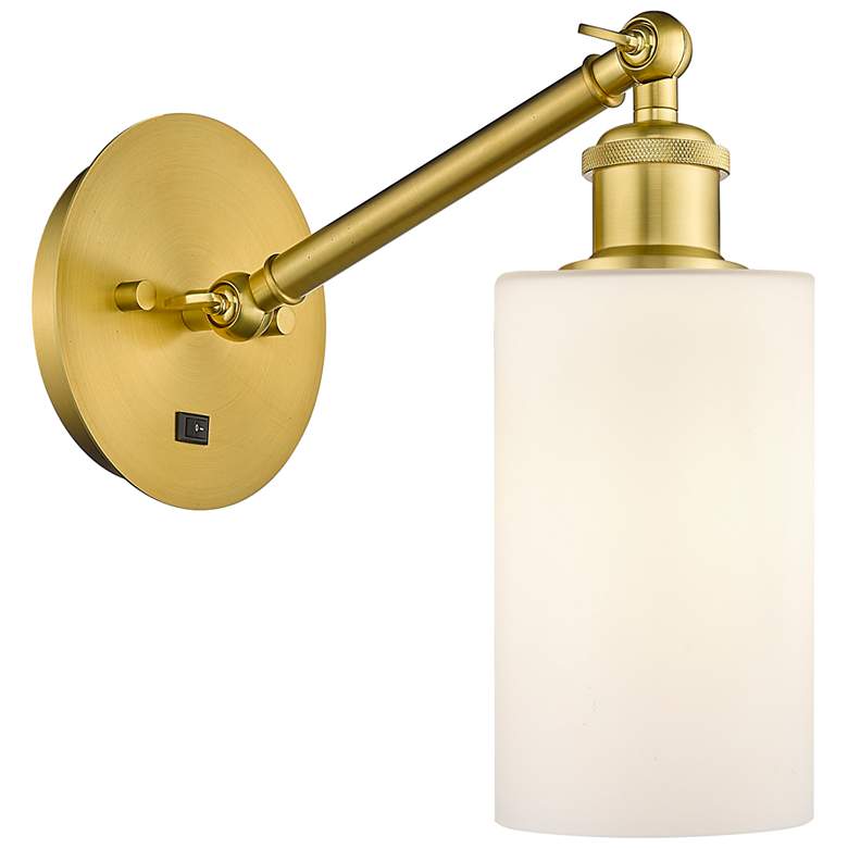 Image 1 Ballston Clymer 11 3/4" High Satin Gold LED Wall Sconce