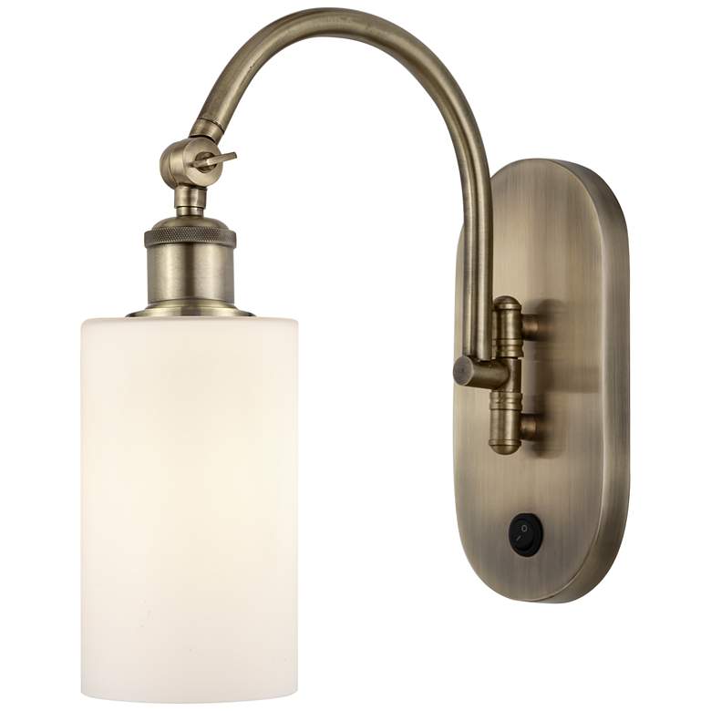 Image 1 Ballston Clymer 5" Incandescent Sconce - Brass Finish - Matte White Sh