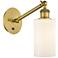 Ballston Clymer 5" Incandescent Sconce - Brass Finish - Matte White Sh