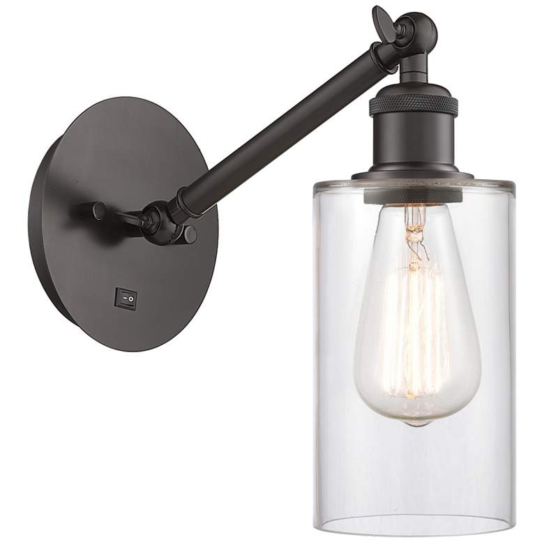 Image 1 Ballston Clymer 5 inch Incandescent Sconce - Bronze Finish - Clear Shade