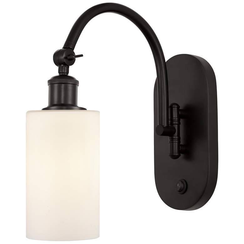 Image 1 Ballston Clymer 5" Incandescent Sconce - Bronze Finish - Matte White S
