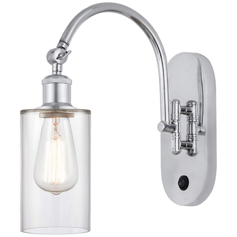 Image 1 Ballston Clymer 5" Incandescent Sconce - Chrome Finish - Clear Shade