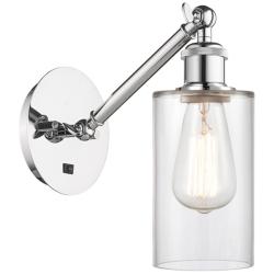 Ballston Clymer 5" Incandescent Sconce - Chrome Finish - Clear Shade