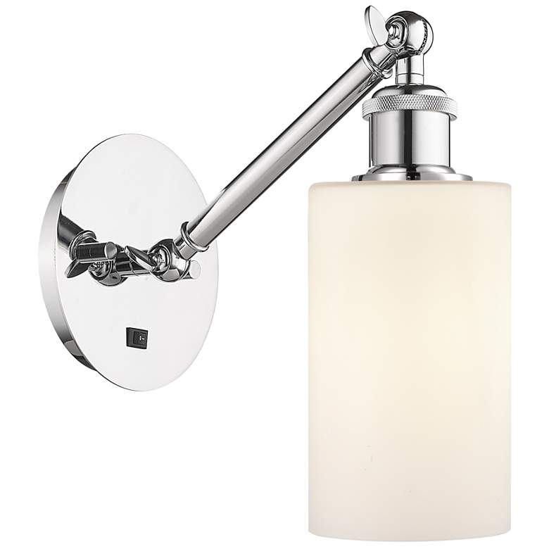Image 1 Ballston Clymer 5" Incandescent Sconce - Chrome Finish - Matte White S