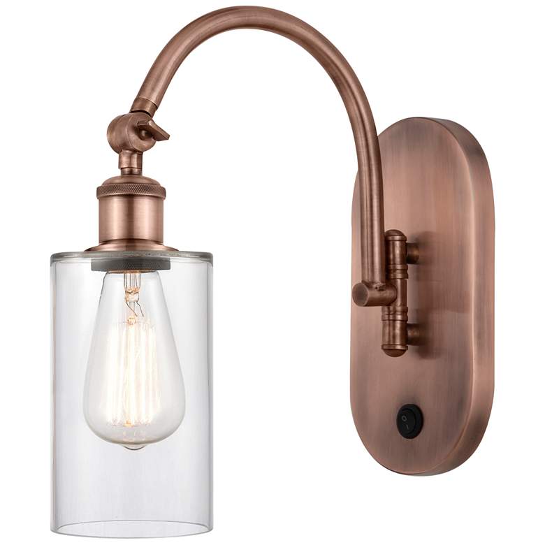 Image 1 Ballston Clymer 5" Incandescent Sconce - Copper Finish - Clear Shade